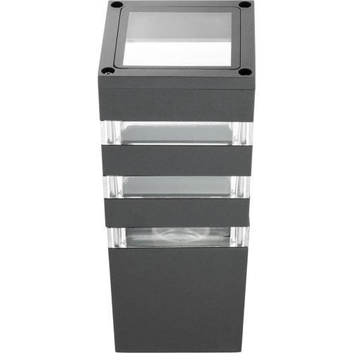 Egyszerű kerti fali lámpa LED E27 homlokzati lámpa TEKSAS grafit GOLDLUX (Polux)