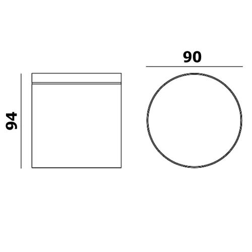 Hermetikus, felületre szerelhető kültéri mennyezeti lámpa, fekete LED GU10 OCHIO IP54 GOLDLUX (Polux)