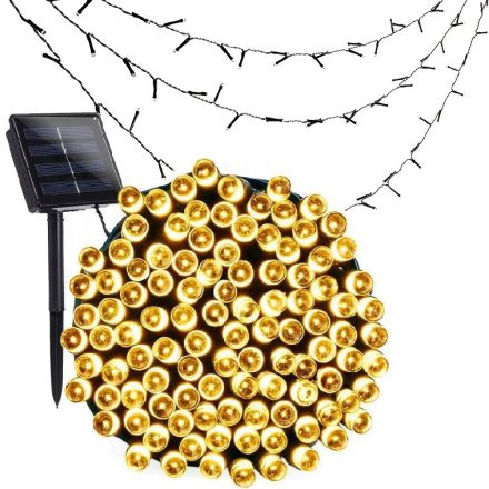 SOLAR GIRLAND dekoratív kerti SHINE 100 LED 3000K  GOLDLUX (Polux)