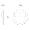 LED lépcsős lámpatest 0,4W 3000K 10V DC IP20 matt fehér RUEDA MINI STICK Skoff