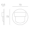 LED lépcsőlámpa 0,8W 3000K 10V DC IP20 Matt fekete RUEDA STICK Skoff