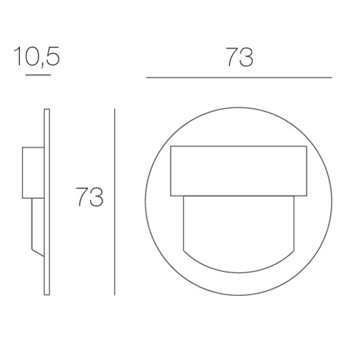 LED lépcsőlámpa 0,8W 3000K 10V DC IP20 Matt fekete RUEDA STICK Skoff