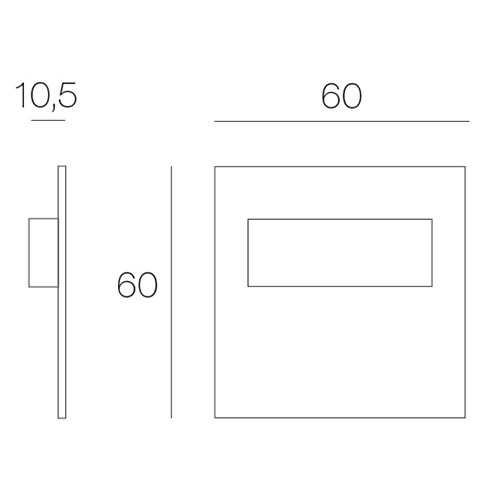 LED lépcsőlámpa 0,4W 4000K 10V DC IP20 Cut Inox TANGO MINI SHORT Skoff