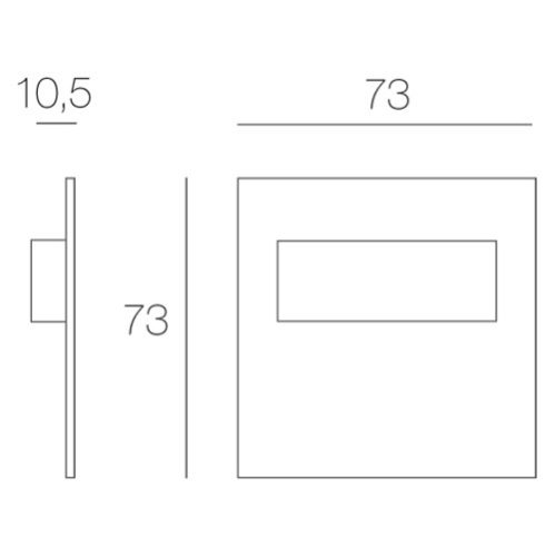 LED lépcsős lámpatest 0,8W 4000K 10V DC IP20 matt fehér TANGO STICK SHORT Skoff