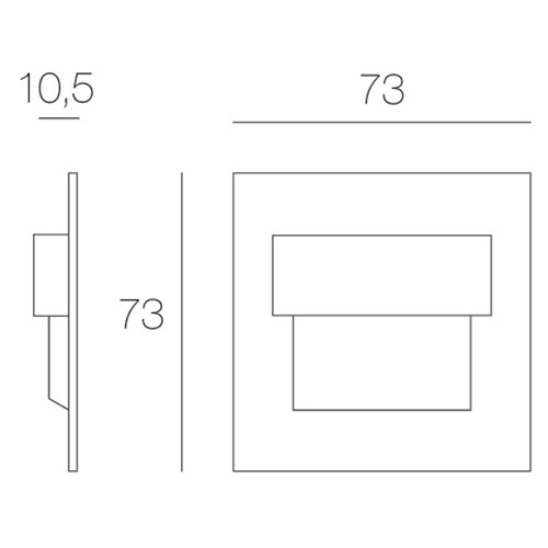 LED lépcsőlámpa 1,8W 6500K 230V IP20 matt fehér TANGO Skoff