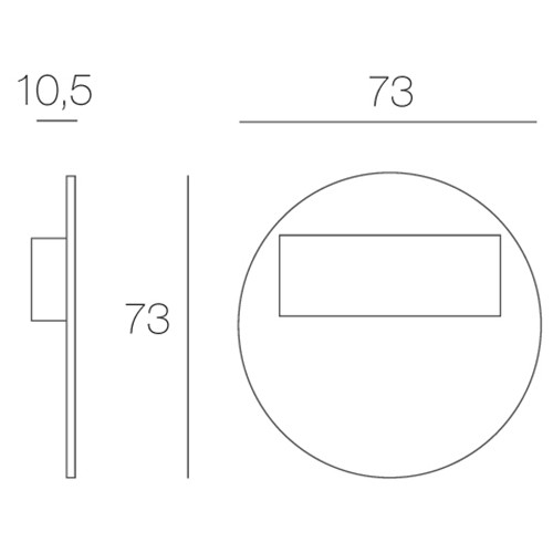 LED lépcsőlámpa 1.8W 230V IP20 matt fekete RUEDA SHORT Skoff