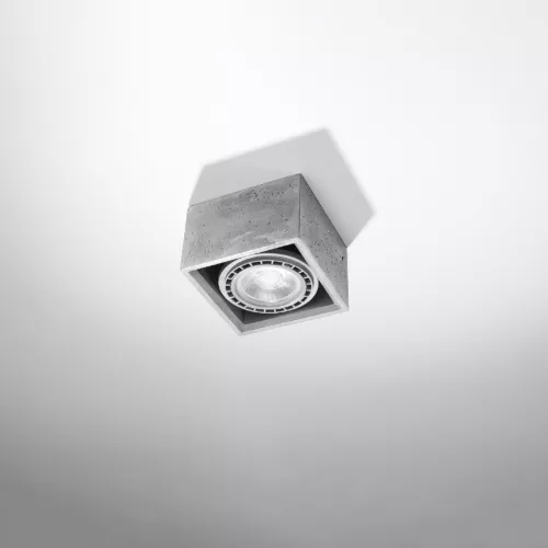 Felületre szerelhető lámpatest QUATRO 1 GU10 ES111 Spot Square Grey SOLLUX
