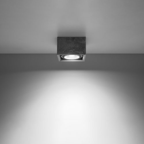Felületre szerelhető lámpatest QUATRO 1 GU10 ES111 Spot Square Grey SOLLUX