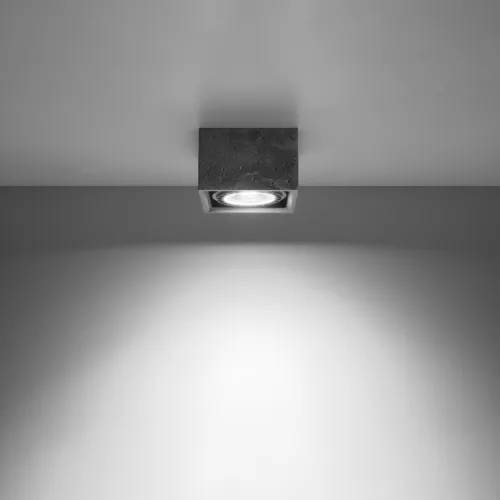 Felületre szerelhető lámpatest QUATRO 1 GU10 ES111 Spot Square Grey SOLLUX
