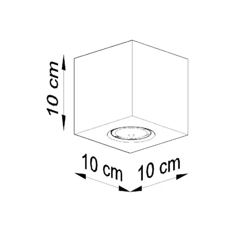 Felületre szerelhető lámpatest QUAD GU10 Spot Industrial Cube szürke SOLLUX