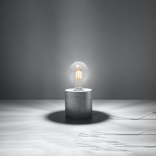 SALGADO E27 Éjszakai Asztali lámpa Beton SOLLUX