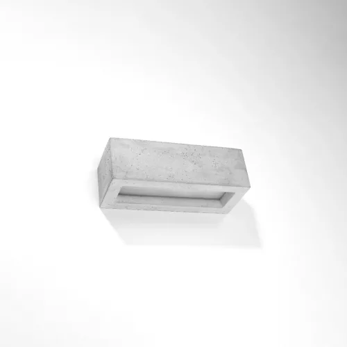 VEGA E27 LED Fali lámpa Négyszögletű 30cm Beton SOLLUX