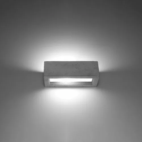 VEGA E27 LED Fali lámpa Négyszögletű 30cm Beton SOLLUX