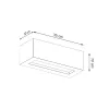 VEGA E27 LED Fali lámpa Négyszögletű 30cm Beton SOLLUX