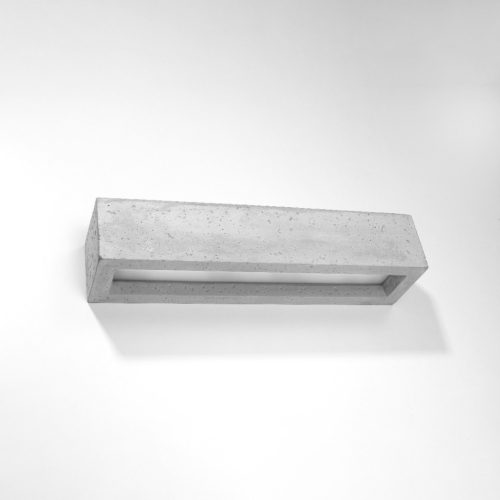 LED fali lámpa VEGA 2xE27 négyszögletes fali lámpa 50cm beton SOLLUX