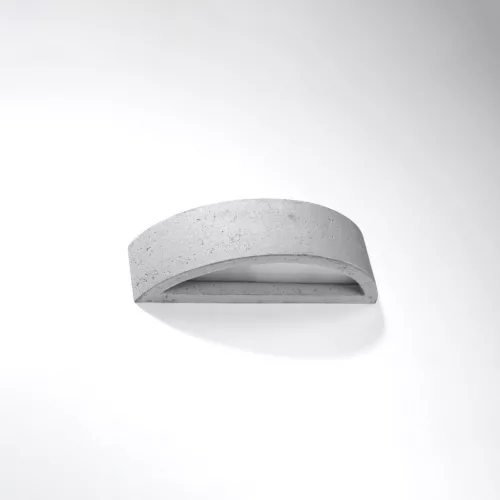 LED fali lámpa ATENA E27 félkör alakú beton SOLLUX
