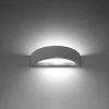LED fali lámpa ATENA E27 félkör alakú beton SOLLUX