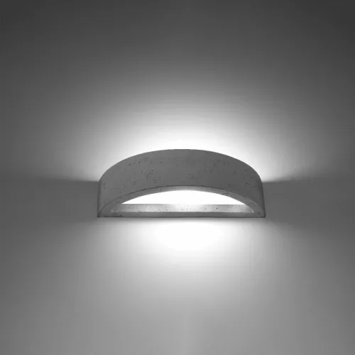 LED fali lámpa ATENA E27 félkör alakú beton SOLLUX