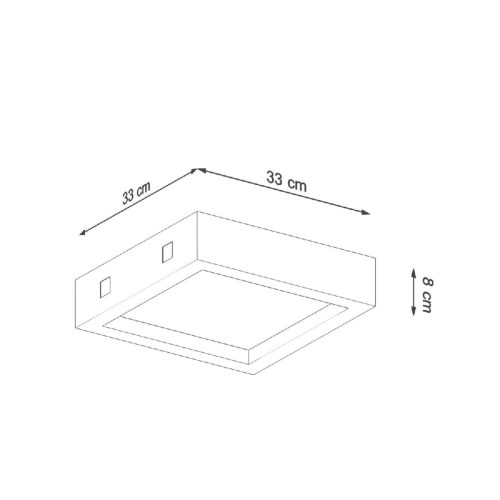 Felületre szerelhető lámpatest RIZA LED 18W 3000K Mennyezeti lámpa Ipari Szürke SOLLUX