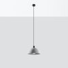 PABLITO E27 függő mennyezeti lámpa túlnyúló loft szürke SOLLUX