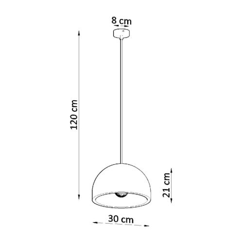 PABLITO E27 függő mennyezeti lámpa túlnyúló loft szürke SOLLUX