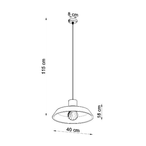 AFRA E27 függő mennyezeti lámpa túlnyúló loft szürke SOLLUX