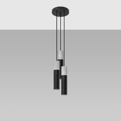 BORGIO 3P 3xGU10 fekete LED mennyezeti lámpa SOLLUX