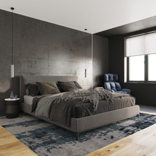 LUVO 2 függő mennyezeti lámpa 2xGU10 Loft túlnyúlás fekete és szürke SOLLUX