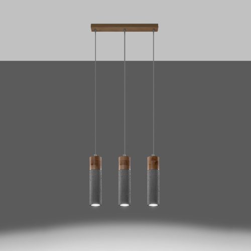 Mennyezeti mennyezeti LED lámpa ZANE 3xGU10 Szürke SOLLUX