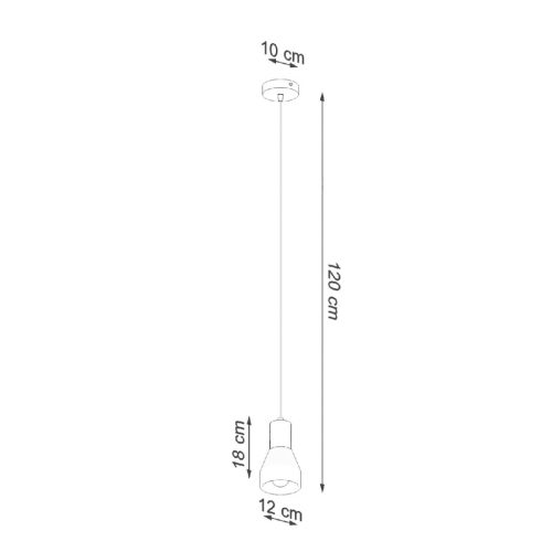 LED függesztett mennyezeti lámpa QUBIC E27 szürke SOLLUX