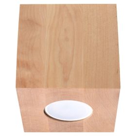   Felületre szerelhető lámpatest QUAD GU10 Spot skandináv fakocka SOLLUX