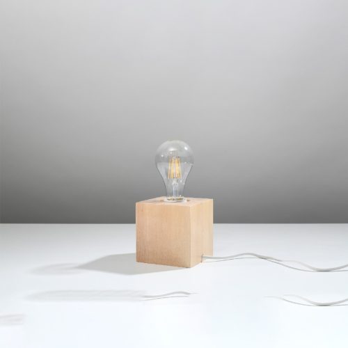 ARIZ E27 Éjszakai asztali lámpa Natúr fából SOLLUX