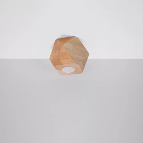 Felületre szerelhető lámpatest WOODY GU10 Geometric Wooden SOLLUX