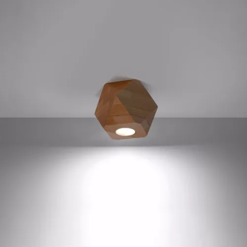 Felületre szerelhető lámpatest WOODY GU10 Geometric Wooden SOLLUX