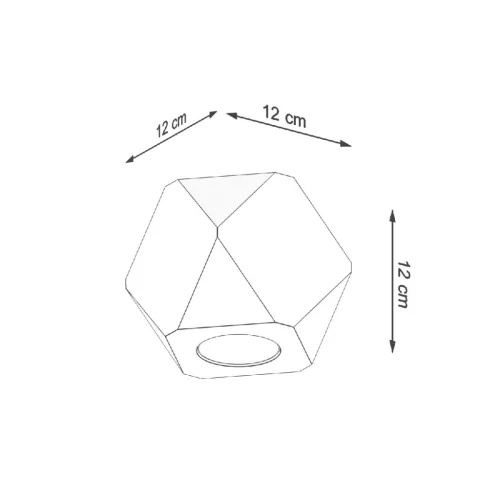 Felületre szerelhető lámpatest WOODY GU10 Geometric Wooden SOLLUX