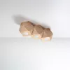 Felületre szerelhető lámpatest WOODY 3xGU10 Geometric Wooden SOLLUX