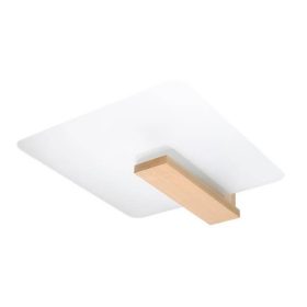   LAPPO LED mennyezeti lámpa 2xE27 négyzet alakú fa lámpatest SOLLUX