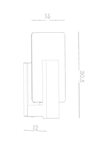 LAPPO E14 LED fali lámpa, SOLLUX Wenge fali lámpa
