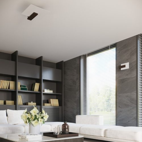 LAPPO LED mennyezeti lámpa 2xE27 négyzet alakú Wenge lámpatest SOLLUX