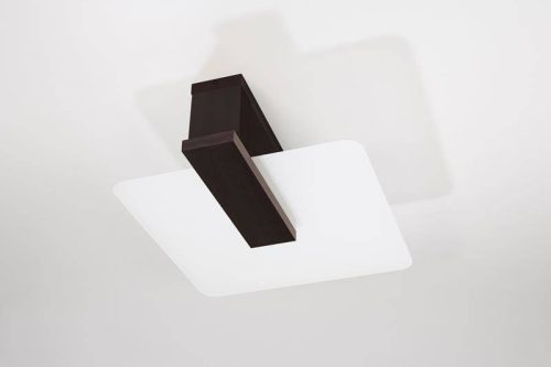 LAPPO LED mennyezeti lámpa 2xE27 négyzet alakú Wenge lámpatest SOLLUX