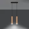 LED függesztett mennyezeti lámpa LINO 2xGU10 Natural Wood SOLLUX