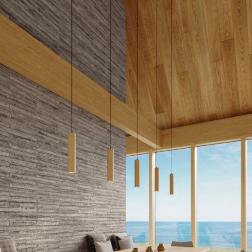 LED függesztett mennyezeti lámpa LINO 2xGU10 Natural Wood SOLLUX