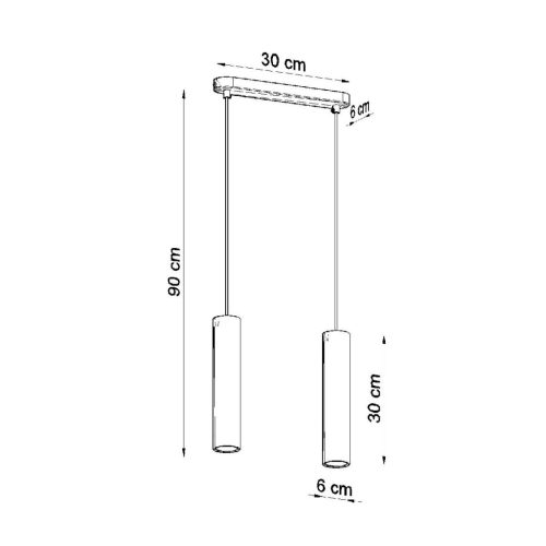 LED függesztett mennyezeti lámpa LINO 2xGU10 Natural Wood SOLLUX