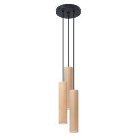   LED függesztett mennyezeti lámpa LINO 3P 3xGU10 Natural Wood SOLLUX