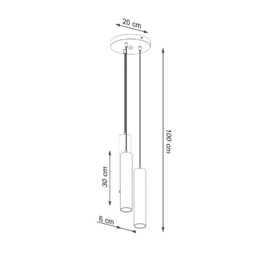 LED függesztett mennyezeti lámpa LINO 3P 3xGU10 Natural Wood SOLLUX