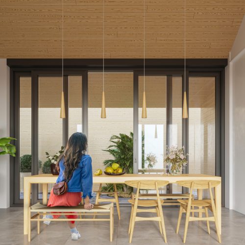 LED függő mennyezeti lámpa SULA GU10 túlnyúló természetes fa SOLLUX