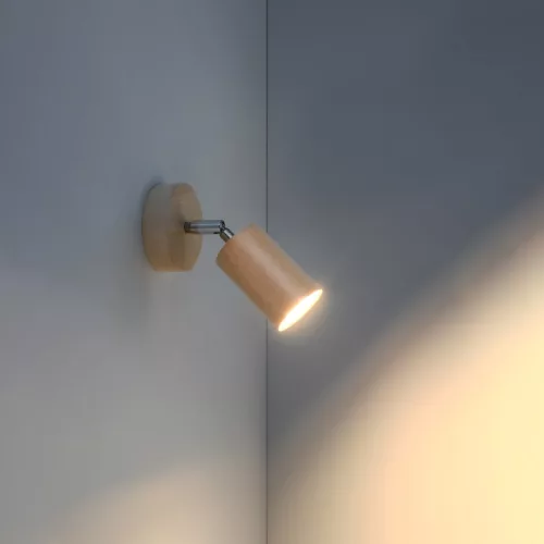 Felületre szerelhető fali lámpa BERG GU10 Spotlámpa Mozgatható skandináv fa SOLLUX