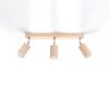 Felületre szerelhető lámpatest BERG 3 3xGU10 Halogén spotlámpa Mozgatható skandináv fa SOLLUX