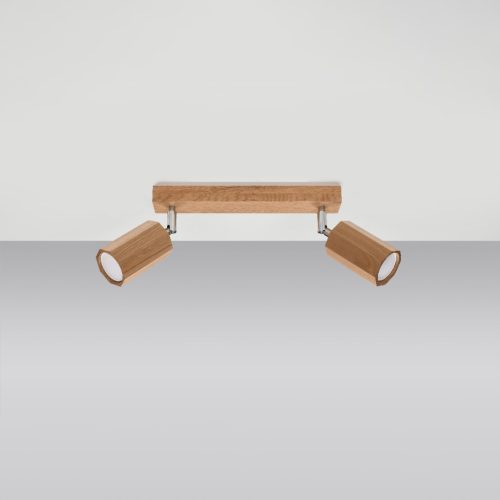 ZEKE mennyezeti lámpa 2xGU10 spotlámpa halogén lámpatest 30cm tölgy SOLLUX