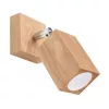 KEKE GU10 LED fali lámpa mozgatható tölgy SOLLUX fali lámpa